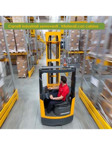 Aggiornamento Carrelli industriali semoventi , trilaterali,con cabina elevabile e con conducente a