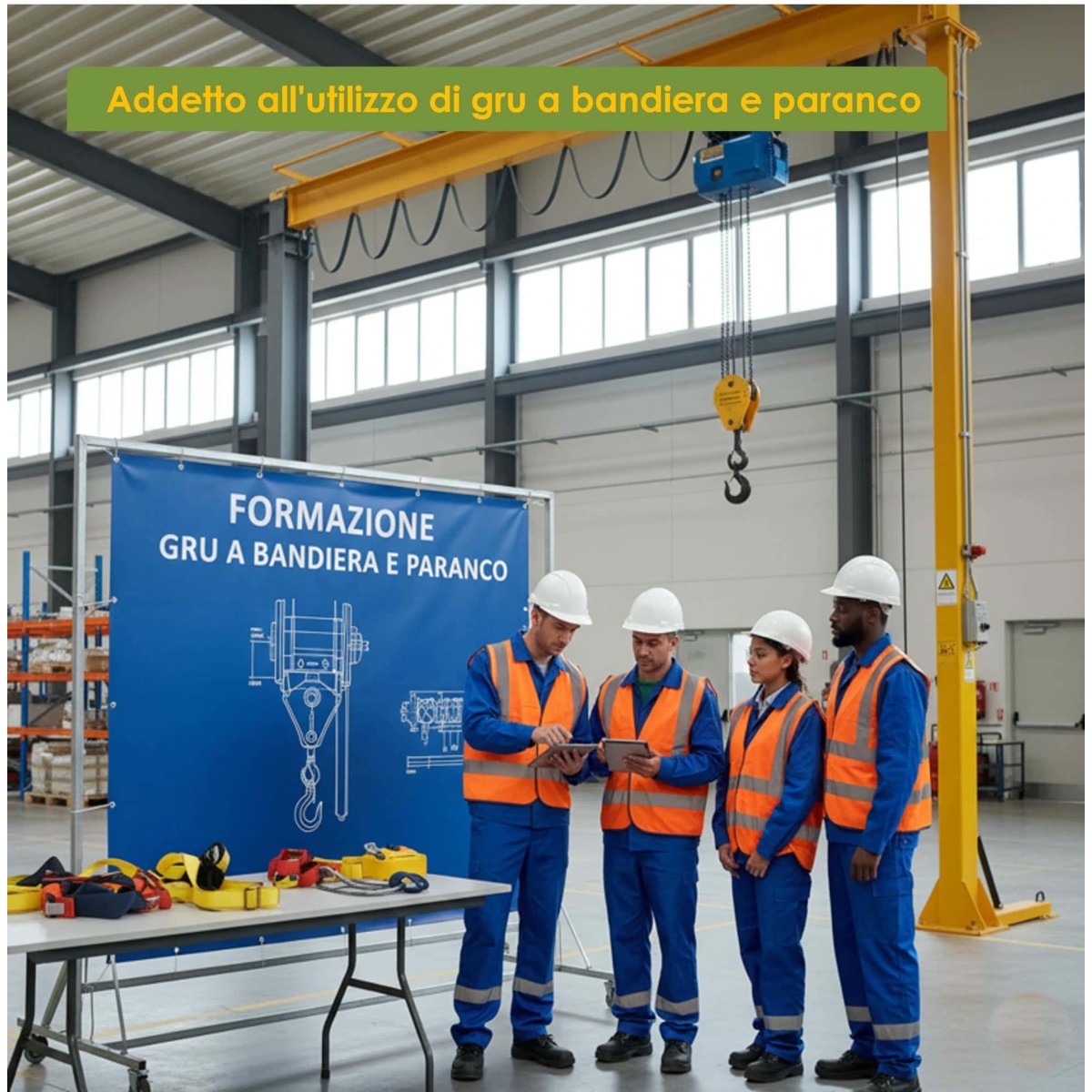 Corso Addetto all'utilizzo di gru a bandiera e paranco