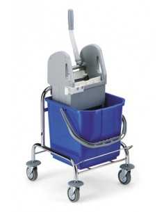 CARRELLO ROLL lt.15 cromato 1 secchio c/strizz.