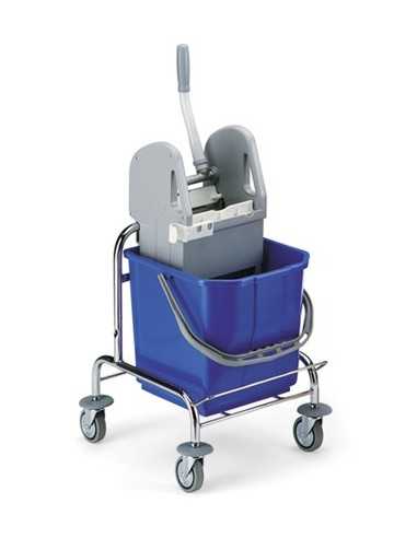 CARRELLO ROLL lt.15 cromato 1 secchio c/strizz.