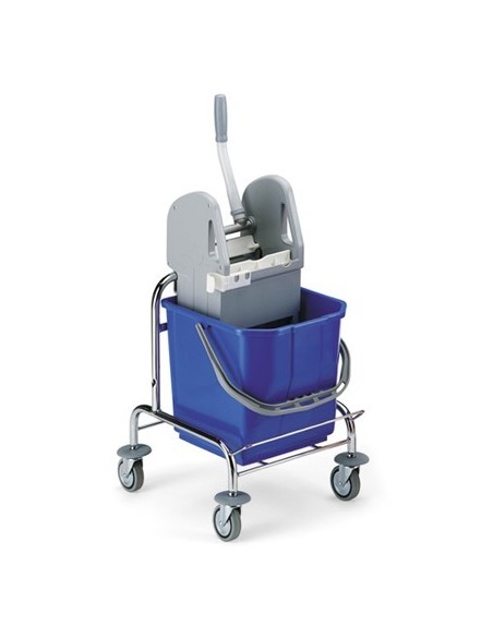 CARRELLO ROLL lt.15 cromato 1 secchio c/strizz.