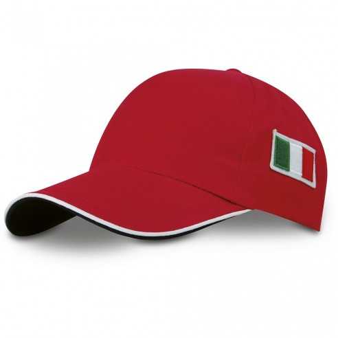 Cappello con bandiera italiana K18144