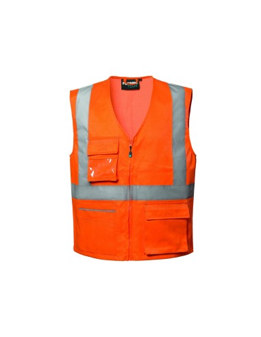 Gilet Ken alta visibilità' 60%cot/40%pol arancio