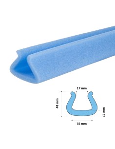 Angolare a U in PE espanso spes.12mm- 20-35mm x2mt
