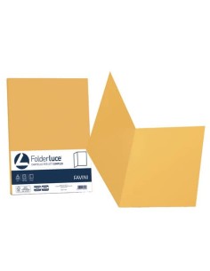 Cartellina semplice FAVINI FOLDER S cartoncino Simplex Luce&Acqua 200 g/m² 25x34cm giallo oro 52  conf.50 - A50H664