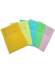 Cartellina con finestra Blasetti SINTEX aperta su due lati carta 120 g/m²  22x31 cm giallo  conf. da 50 - 0570