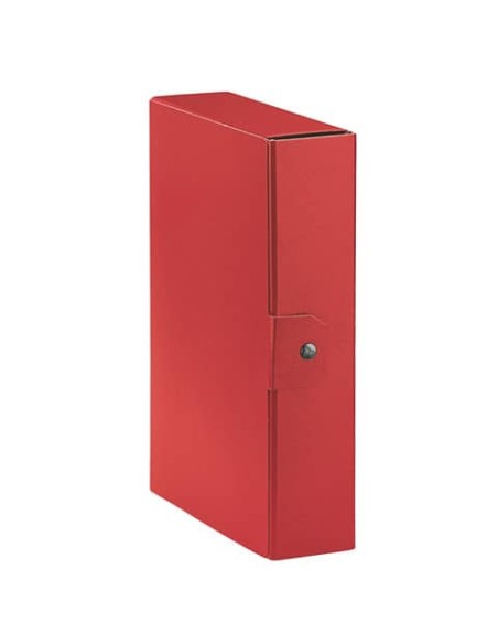 Cartelle portaprogetti Esselte C28 EUROBOX dorso 8 cm presspan biverniciato rosso - 390328160