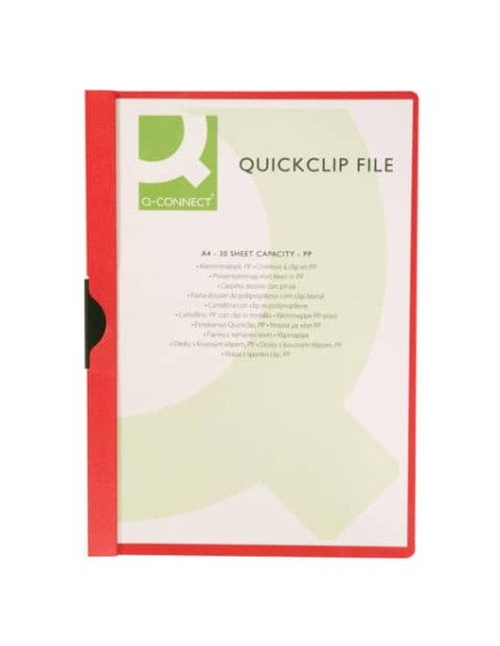 Cartellina con clip Q-Connect PVC 22x30