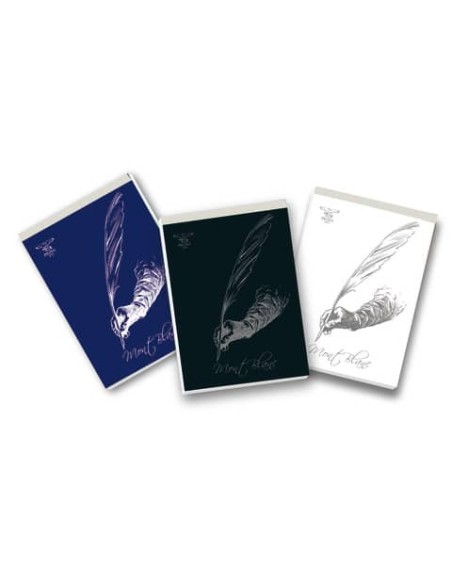 Blocco con punto metallico 70 fogli PIGNA Mont Blanc 8x12 cm a quadretti 5M assortiti - 02291185M