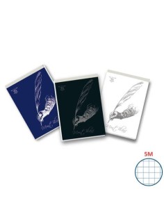 Blocco con punto metallico 70 fogli PIGNA Mont Blanc A5 a quadretti 5M assortiti - 0231119