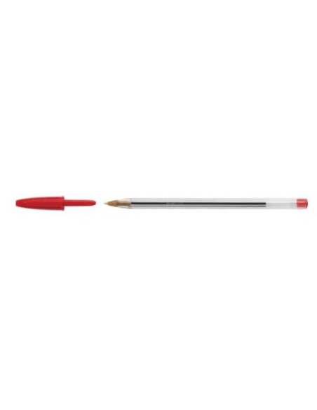 Penna a sfera BIC Cristal M punta 1 mm rosso Conf. 50 pezzi - 8373619