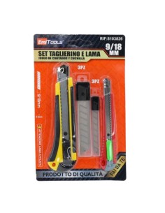 Set 2 cutter Emi con lama a spezzare di ricambio - misure 9 e 18 mm - 8103826