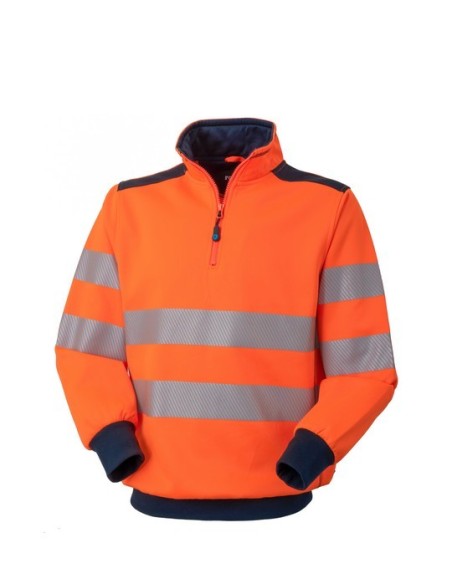 Felpa ROTER HI-VIS zip corta 65%pol/
