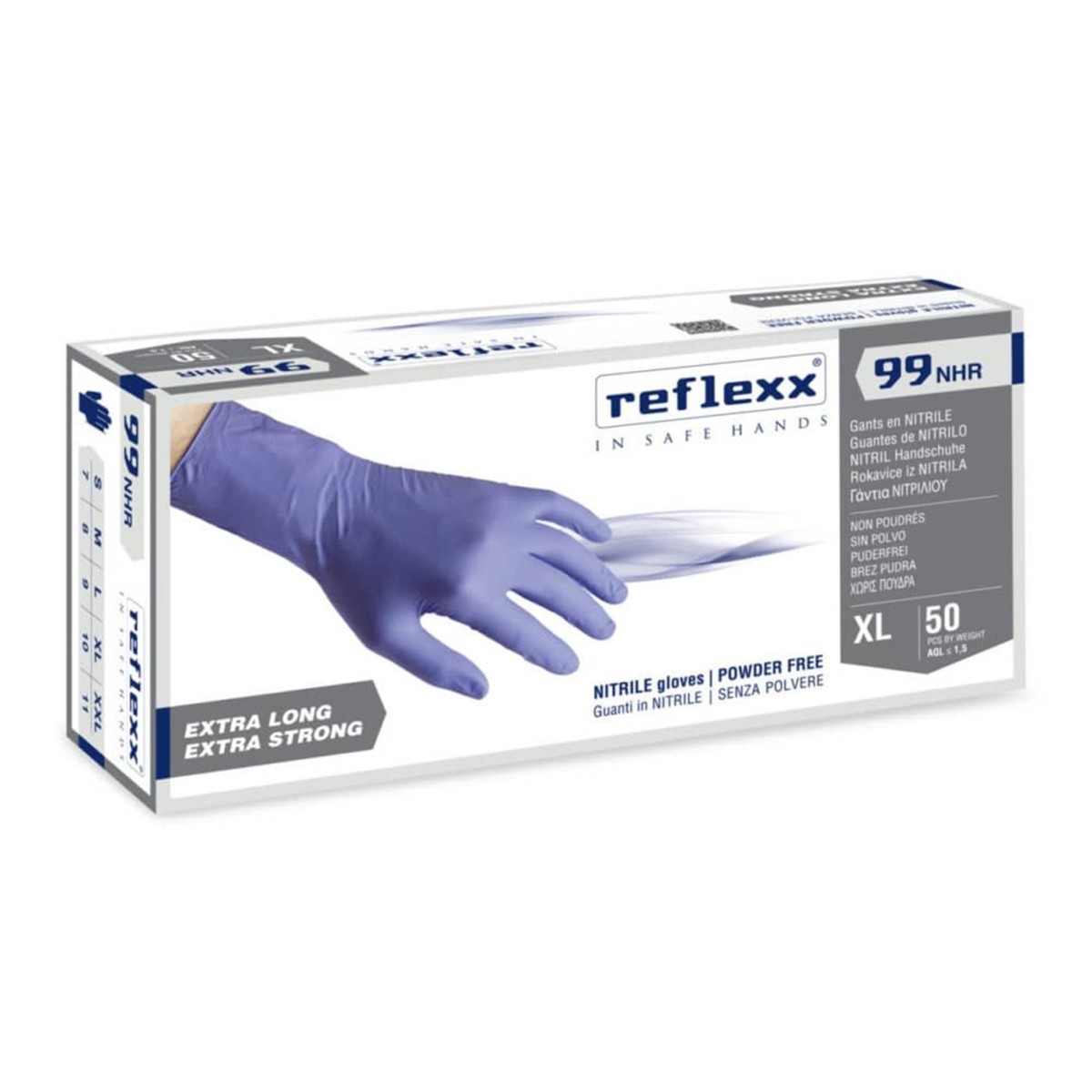 Guanto NITRILE REFLEXX 99 s/polv (cf