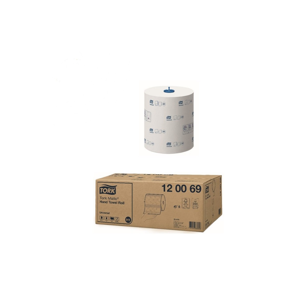 Asciugamani a ROTOLO 2 veli bianco T